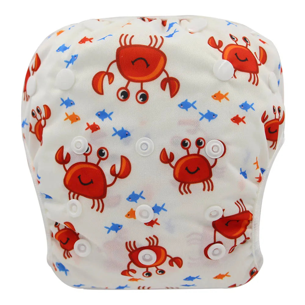 Baby & Toddler Snap One Size Adjustable Reusable Baby Swim Diaper Ohbabyka Waterproof Pants for Newborn Baby Summer Swimwear