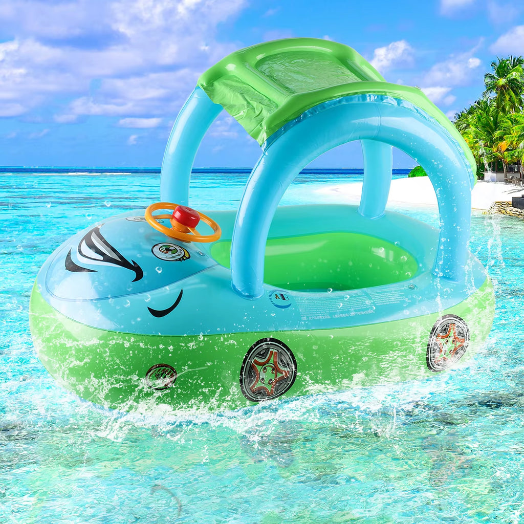 Car Shape Toddler Pool Floats,Baby Swimming Ring Beach Toys,Pool Float for Kids Swim Floaties，Floaty for Toddlers 4-6