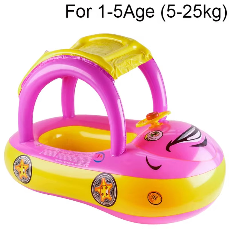 Car Shape Toddler Pool Floats,Baby Swimming Ring Beach Toys,Pool Float for Kids Swim Floaties，Floaty for Toddlers 4-6
