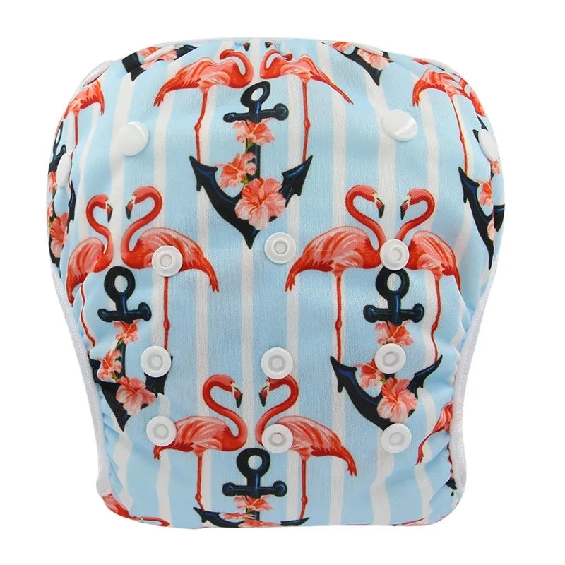 Baby & Toddler Snap One Size Adjustable Reusable Baby Swim Diaper Ohbabyka Waterproof Pants for Newborn Baby Summer Swimwear