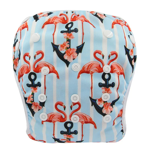 Baby & Toddler Snap One Size Adjustable Reusable Baby Swim Diaper Ohbabyka Waterproof Pants for Newborn Baby Summer Swimwear