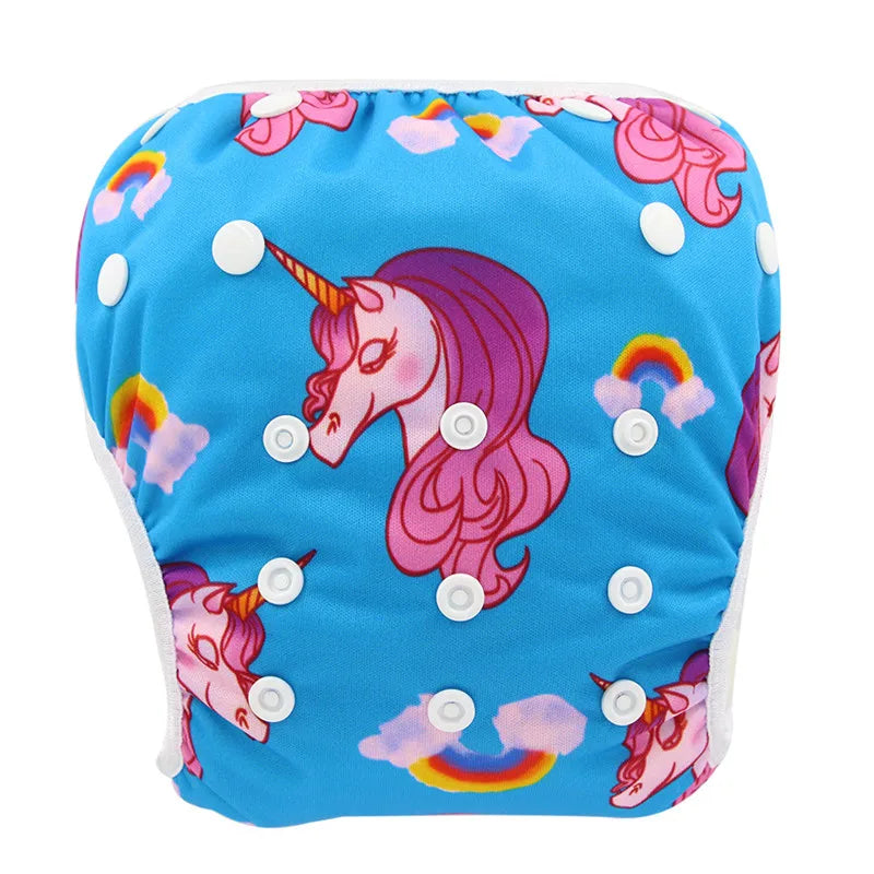 Baby & Toddler Snap One Size Adjustable Reusable Baby Swim Diaper Ohbabyka Waterproof Pants for Newborn Baby Summer Swimwear